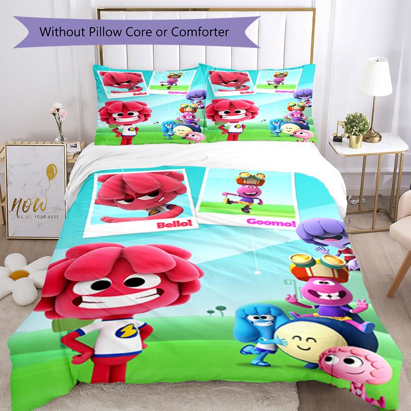 3 шт. Постельное белье Huggy Wuggy Комплект Пододеяльник Застежка Включает 1 Пододеяльник и 2 Наволочки, Мягкое и Удобное для Всех Сезонов.