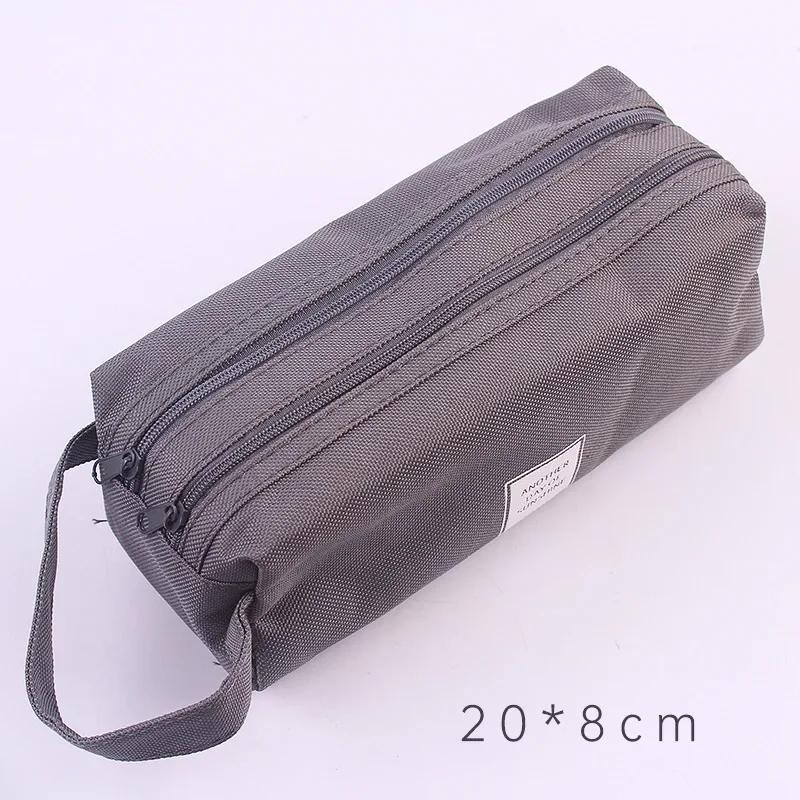Large Capacity Pencil Cases Double Layer Simple Canvas Bags for Girls Back to School School Office Supplies Stationery