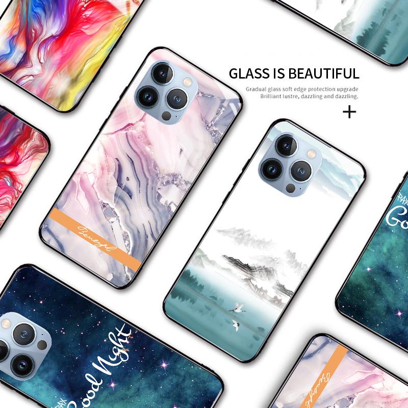 Чехол для телефона из закаленного стекла для Samsung A12 A16 A32 A53 S20FE S23 S25 Honor20 X6A 90Lite 9X Huawei Y9Prime2019 P30Lite Мягкий край Ударопрочный Гладкий чехол