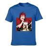 Unisexs Cotton TShirt Anime Style Red Hair Guy Lucky Cat  Steamed Bun Graphic Print Casual Short Sleeve Tee
