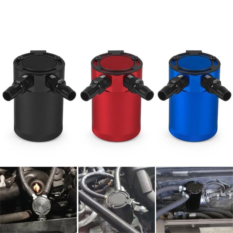 Lightweight Oil Catch Can Aluminum Alloy Oil Catch Can Two Hole Oil Catch Tank Simple Installation for Automotive