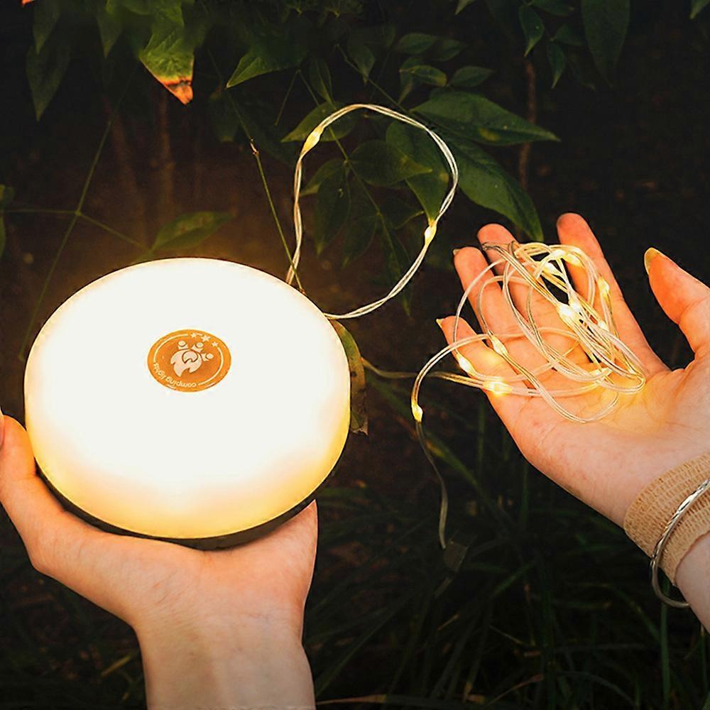 Camping String Lights Rechargeable Outdoor Tent Rainbow Atmosphere String Lantern Waterproof Flashlight With Magnet Hook lamp