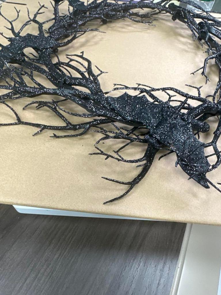 Хэллоуин Украшение Венок Светящиеся Аксессуары Украшения Жуткая Вечеринка Со Светящейся Гирляндой Для Стены Входной Двери