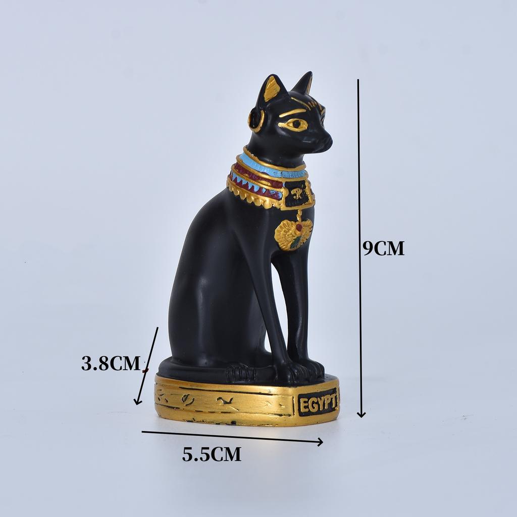 1 шт. Мини-статуэтка кошки, украшение, египетская статуя кошки, украшение, ретро-статуя богини-кошки, украшение для домашнего сада, животное