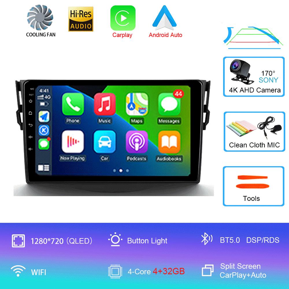 Для Toyota RAV4 Rav 4 2005-2013 Автомобильное радио Android 14 Carplay Мультимедийная навигация Видео DVD Авторадио Стерео 2din 4G + BT GPS
