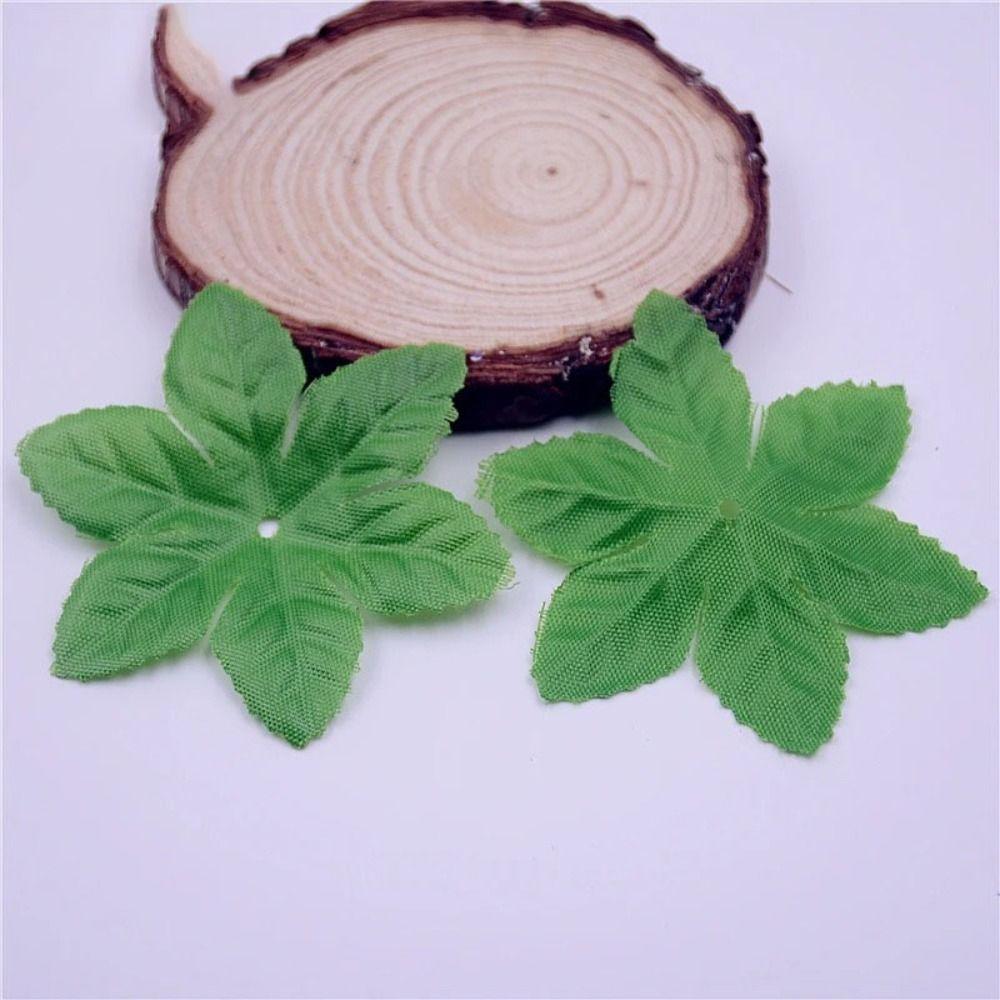 100pcs Artificial Plants Rose Green Leaves DIY Wreath Leaf Artificial Flower Leaves