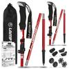 LAMPTOP Треккинговая палка, альпинистская палка, складная, легкая, алюминий A7075, 250 г, набор из 2 штук, 2 размера, компактная, чехол для хранения, аксессуары в комплекте
