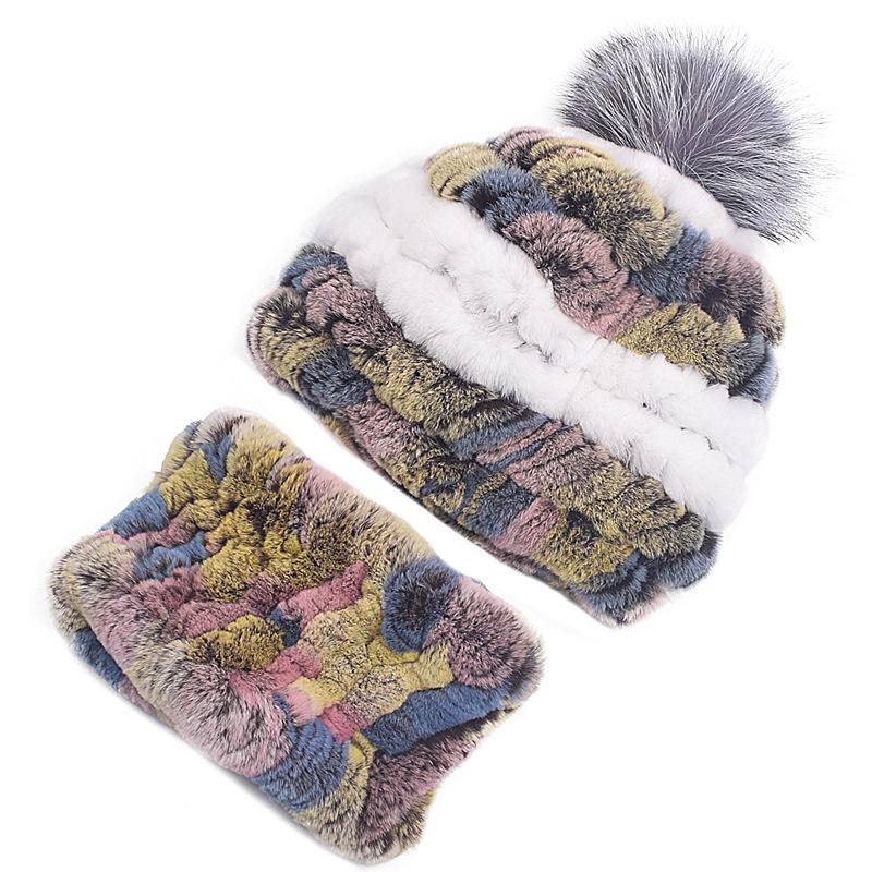 Fur Hat Children Fall and Winter Outdoor Warm Ear Protection Scarf Mom Leisure Set