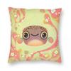 Smiling Puffer Boxfish Square Pillowcase Polyester Linen Velvet Creative Zip Decor Throw Pillow Case Room Cushion Cover