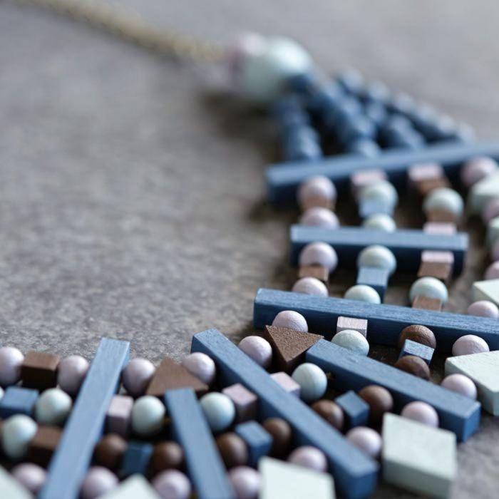 16 perles en bois cabochon carré 10 x 4 mm