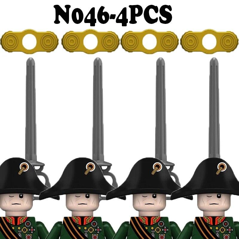 Napoleonic Wars Military Soldiers Building Blocks Medieval Army Figures Russian Ukraine Knights Infantry Weapon Bricks Kids Toys