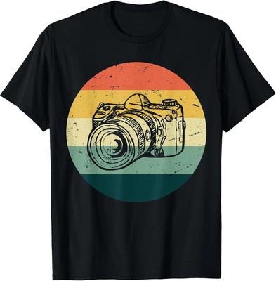 Футболка в ретро-стиле с изображением камеры для любителей винтажной фототехники