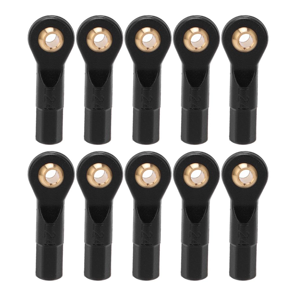 10pcs RC Tie Rod End Plastic Material Black 2.5mm Aperture 23mm Height Ball Head Holder Tie Link Rod End for 1 10 RC Car