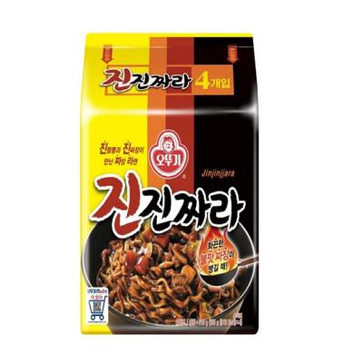 Ottogi Jinjinjjara Корейский острый рамэн Jjajang 135 г x 4 шт.