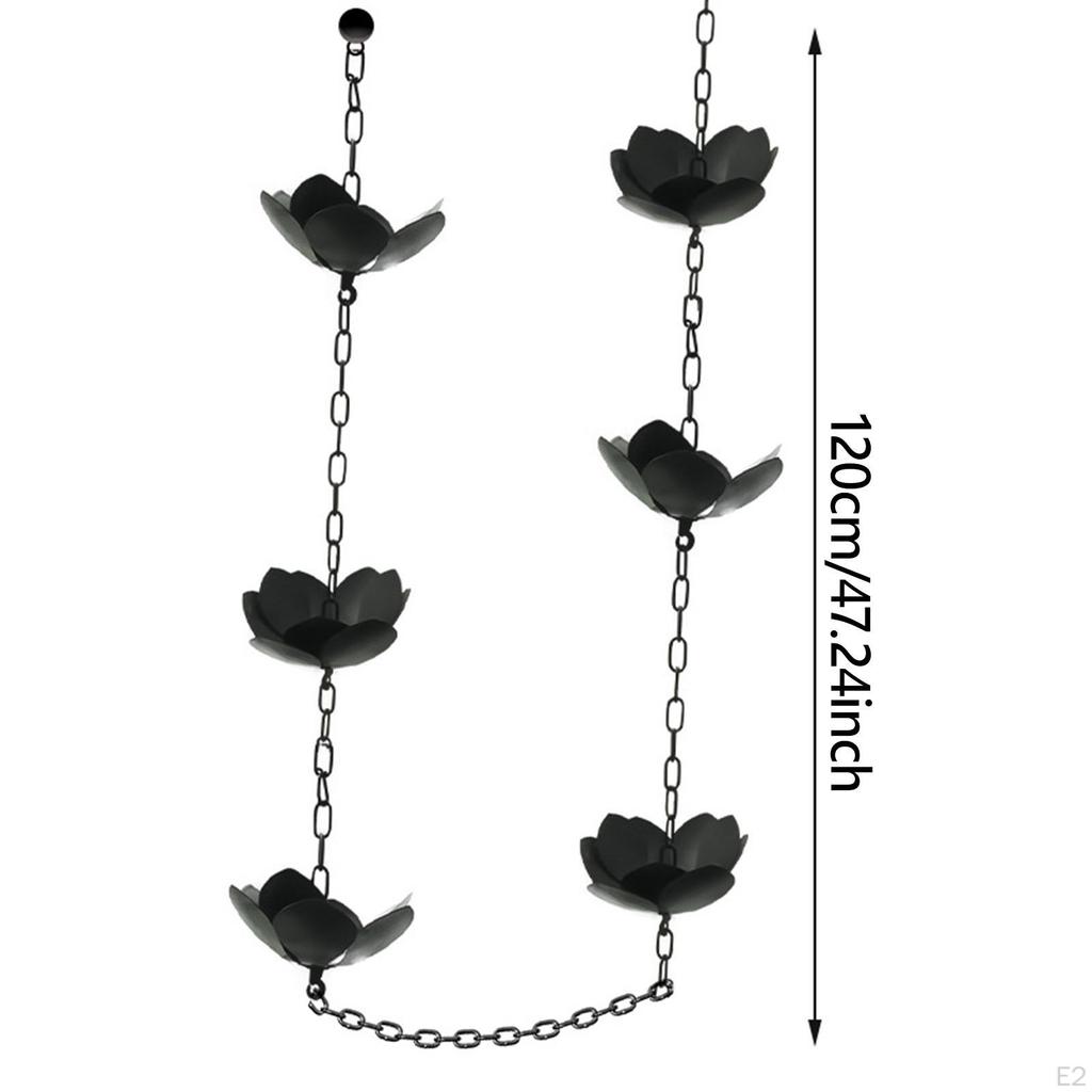 Цепь для дождевой воды, Цепь для водосточной трубы, Черная цепь для лотоса, Украшение для парка, Сборник дождевой воды, Дождь