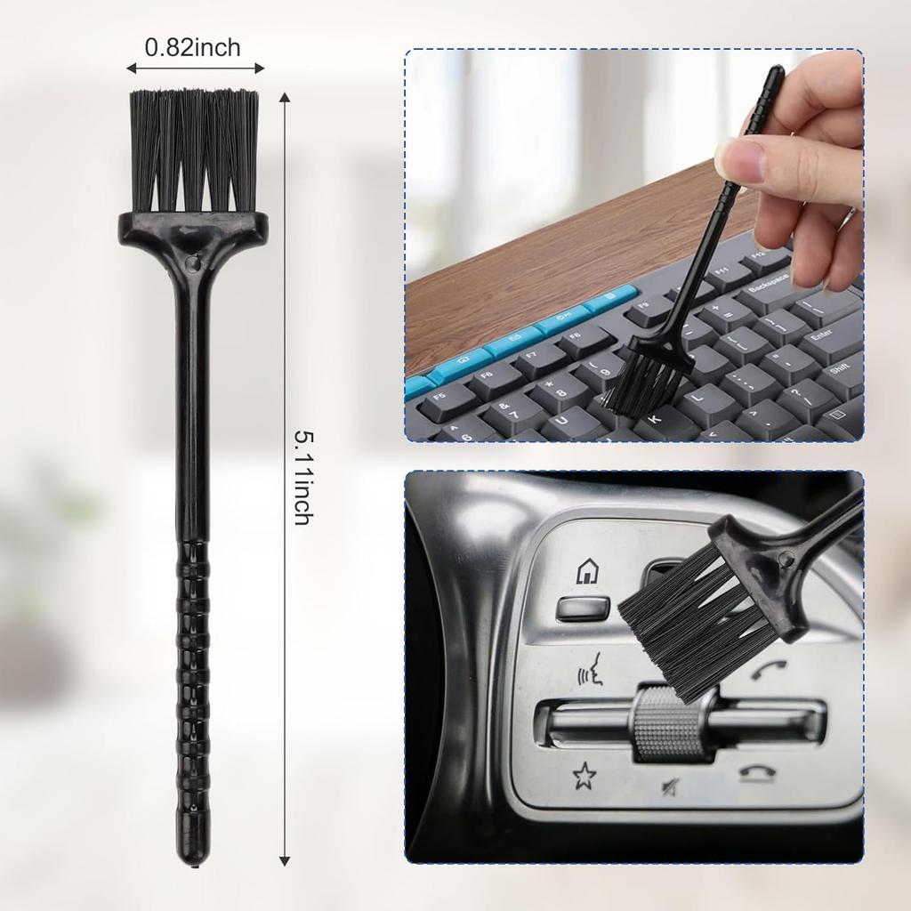 Car Interior Duster Detail Brush Cleaning Kit, Soft Microfiber Towels Dashboard Air Vent Crevice Dusting Detail Cleaner Interior Accessories Tools