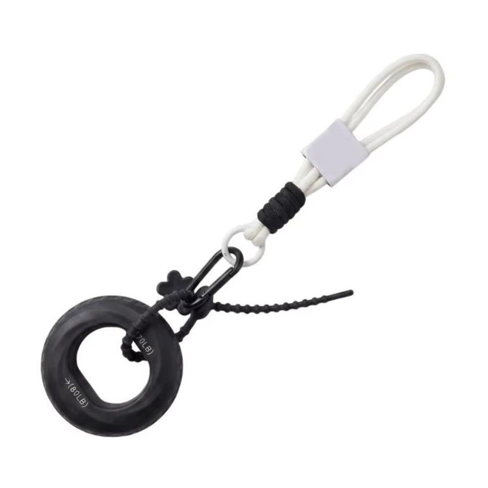 Lanyard Finger Grip Keyring Silicone Hand Exerciser Keychain Daily Carry