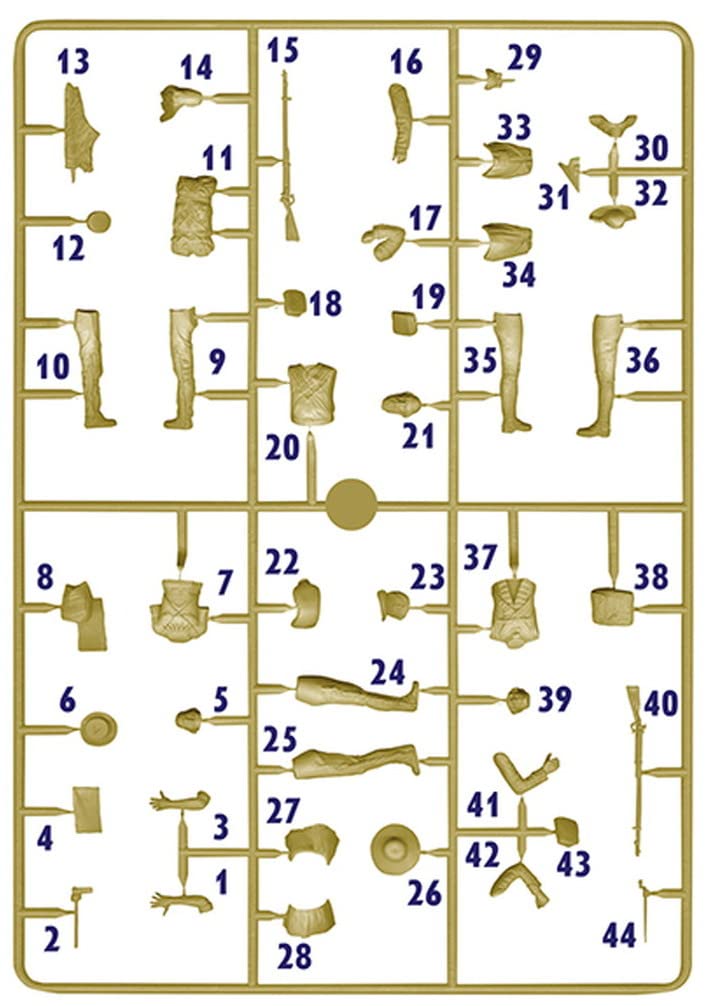 Master Box Indian War 3 Fur Trade British Native Hunters 18th Century Пластиковая модель MB35222 1/35 Солдаты, Американцы, № 4