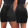 Женская мини-юбка с высокой талией, короткая юбка с пайетками, сексуальный стиль, облегающая бедра, блестящая юбка, вечеринки, свадьбы, клубы, одежда