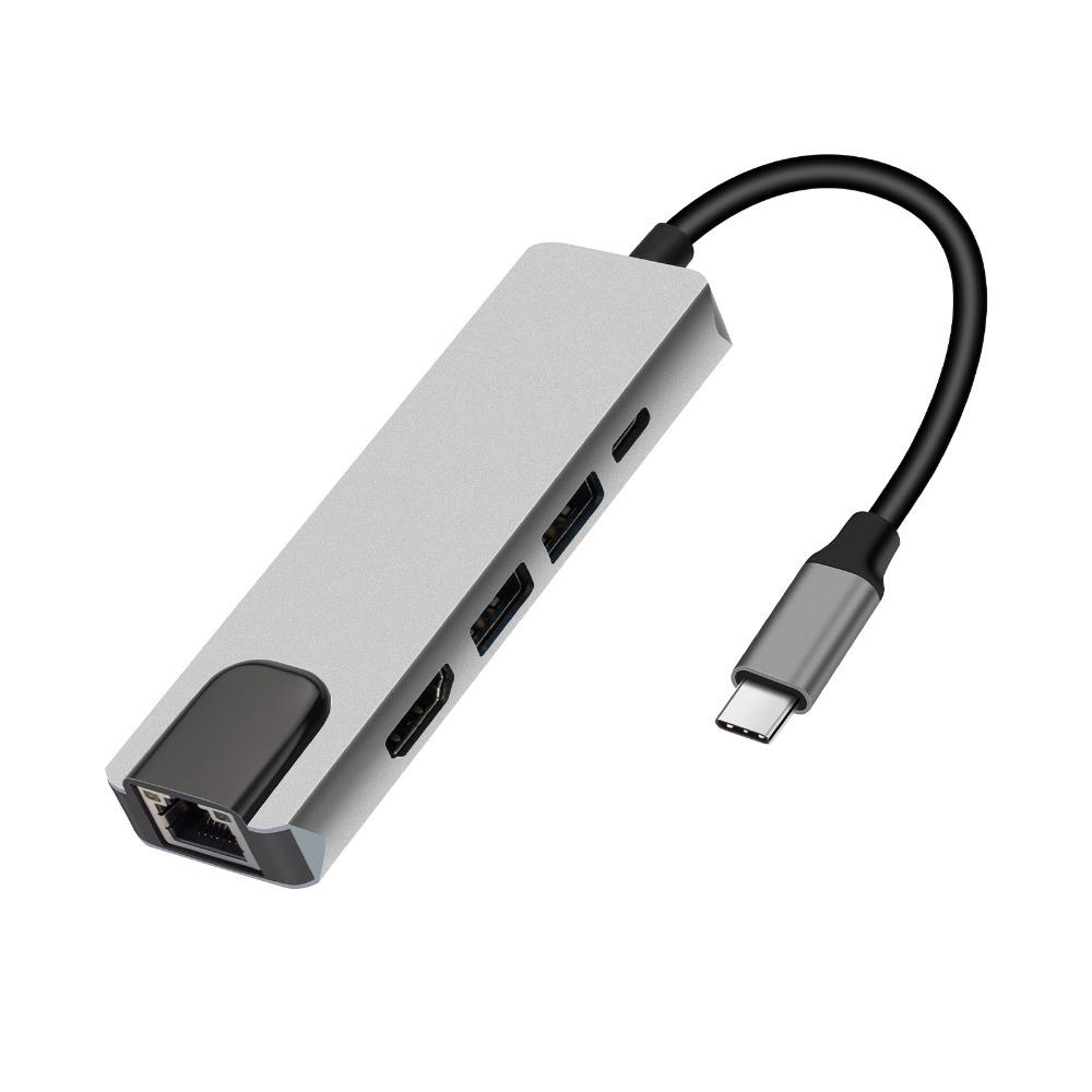 8 в 1 USB C Hub Type C to HDMI 4K 30 Гц USB 3.0 PD зарядное устройство для чтения карт памяти многопортовый адаптер для ноутбука MacBook