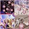 Mini Pink Mirror Disco Ball Keychain 25pcs - Bulk Keyring Party Favors for 70s 80s Disco, Bachelorette Party Decor & Guest Gifts