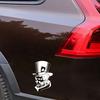 11.3x17.6CM Lovely Joker Skeleton Skull Playing Cards Poker Monster Hat Car Sticker