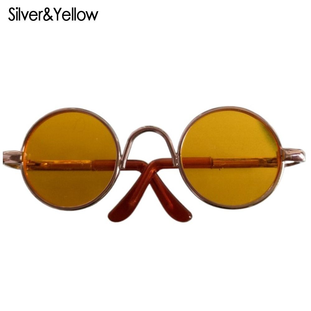 Plush Doll for 1/31/4 BJD Glasses Clothes For 10/15cm Dolls Plush Doll Eyeglasses Cute Heart Frame