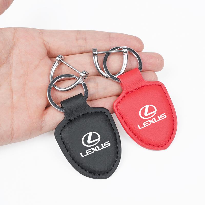 Car Keychain Shield Leather Keyring Car Motorcycle Keyring Holder For Lexus RX330 IS250 Ct200h ES300h RX350 IS300h NX300h RX400h