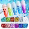 1Box Colorful Nail Charms Laser Star Sequins Mix 3D Thin Sheet for Gel Manicure DIY Nail Art Decoration