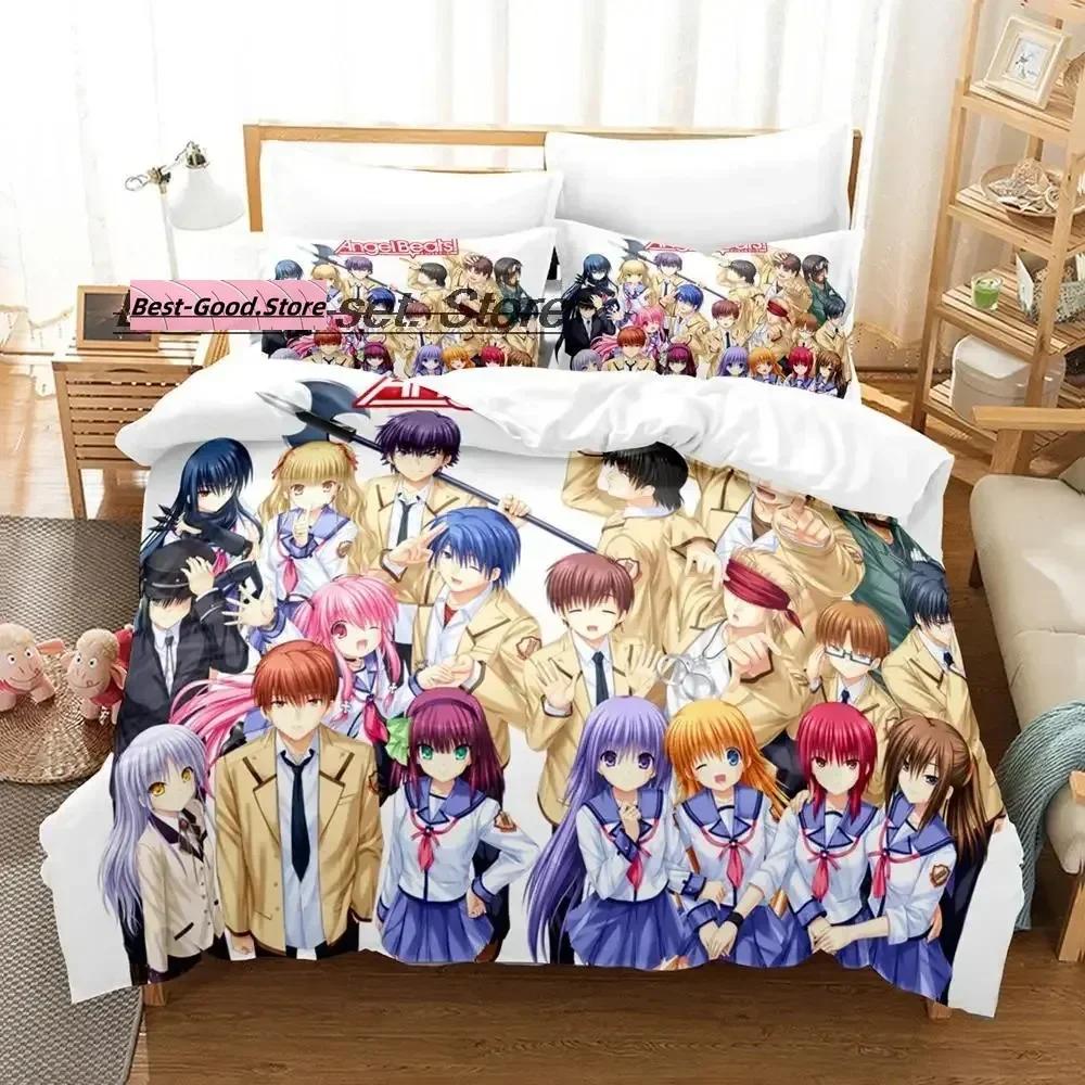 Top  Angel Beats Bedding Set Duvet Cover Full Queen King Size Pillowcase Bed Printed Bed Set Aldult Kid Bedroom Single Twin
