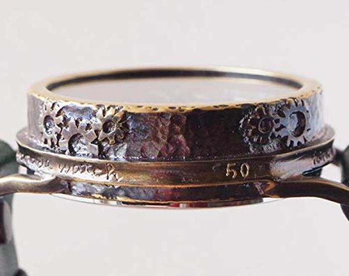 Часы ручной работы с автоматическим заводом, скелетонизированной задней крышкой, механические, ручной работы, из итальянской воловьей кожи и латуни, сделано в Японии [KINO] SUN&MOON K-13 Мужские Женские