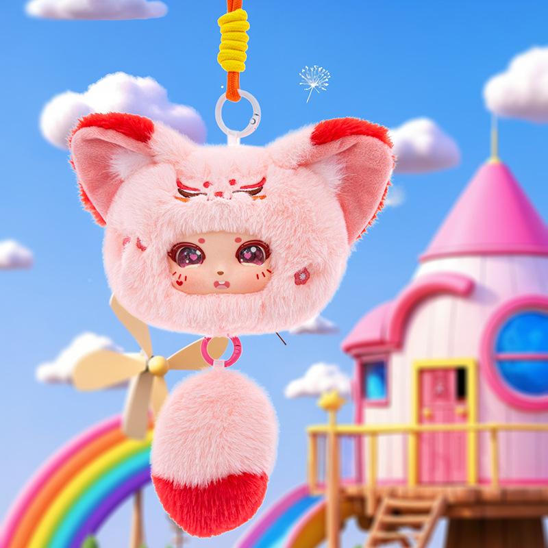 Cute Vinyl Dumpling Tiger Animal Plush Toy Tide Play Ornament Sheep Rabbit Backpack Pendant Fox Doll