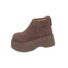 Fashion Winter Platform Thick Bottom Women Ankle Boots Height Increase Women's Shoes Female  Round Toe Zippers Short Booties