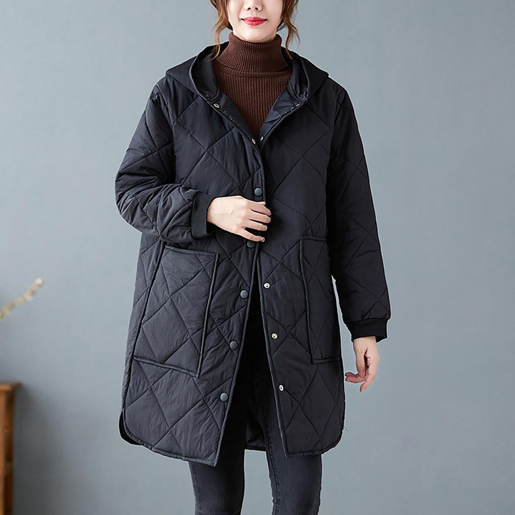 Женская И Зимняя Толстовка с капюшоном средней длины свободного кроя из легкого хлопка с длинными рукавами