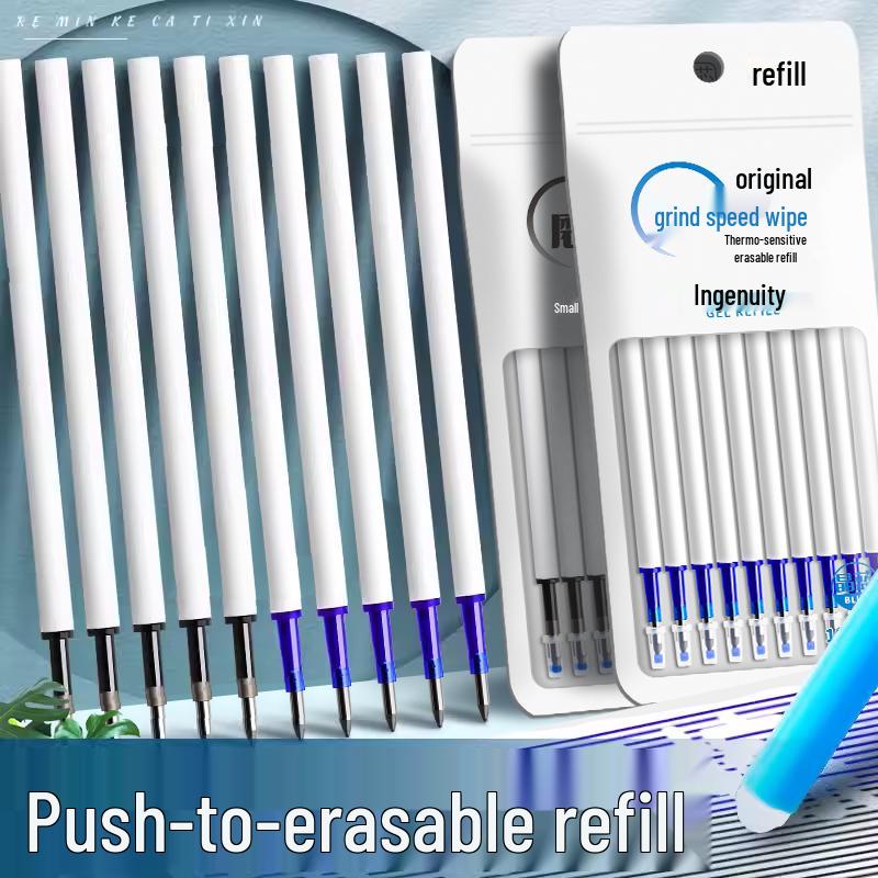 Кристально-синий Гелевый Стираемый Карандаш-Ручка - Идеально для Учеников 3-5 Классов, Магическая Стираемая Нажимным Движением, Легко Использовать.