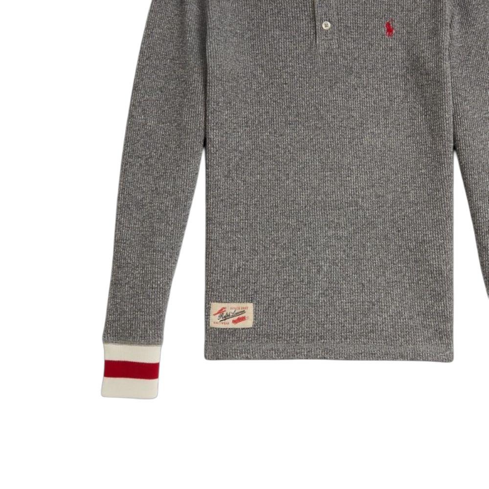 Детская хлопковая футболка хенли вафельной вязки Polo Ralph Lauren CWPOTSHY8021226-020