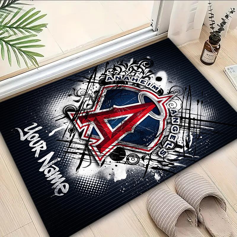 Custom Name Rug Anaheim Braves Graffiti Art Area Rug Suitable for Indoor,Carpets for Homes, Offices,Living Rooms,Home Decor,Christmas Gift