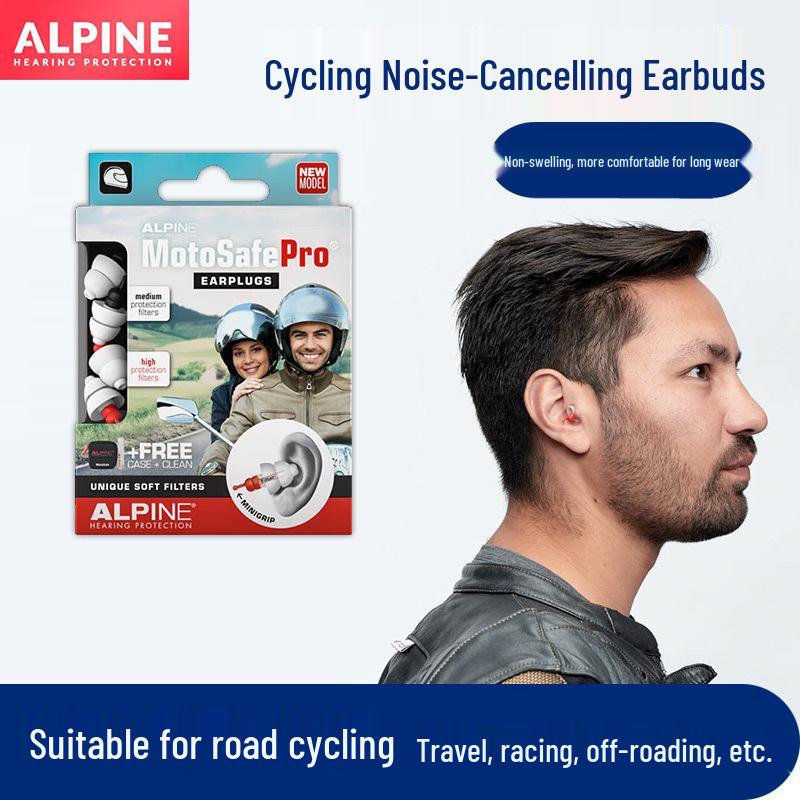 Alpine Netherlands Motorcycle Safety Earplugs for Noise Reduction in Cycling and Driving