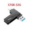 EAGET CF68 Флеш-накопитель USB 3.2 с двойным интерфейсом