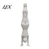 Modern Home Decor Inverted Girl Figurine, 3D Printed Athlete Statue, White Muscle Line Sculpture Sporty for Table Shelf Decorative Statue