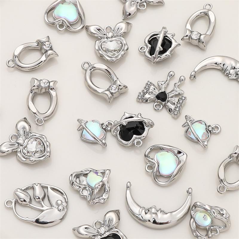 Y2K Love Star Rose Heart Pendant Bead Necklace DIY Bracelet Kit