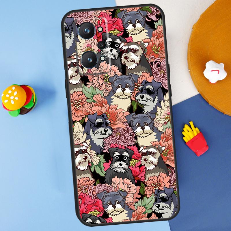 Schnauzer Puppy Dog For Realme 11 10 12 13 14 Pro Plus GT 5 6 6T GT7 Pro C61 C53 C51 C21Y C25S C55 C67 C75 Case