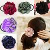 Tenfyer Hair Band Rope Camellia Flower Ponytail Holder Scrunchie Hairband Accessory