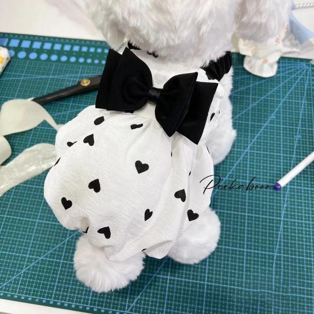 Платье Pet Flower Pumpkin Group Dog с бантом на ремне, летнее, милое платье принцессы в горошек, платье для щенка, кошки, собаки, одежда для маленьких собак
