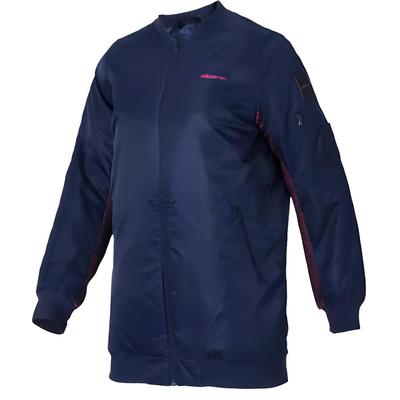 Нео Удобная Теплая Мягкая Легкая Пуховая Куртка с Воротником-стойкой Женские Куртки Темно-синяя DM2034