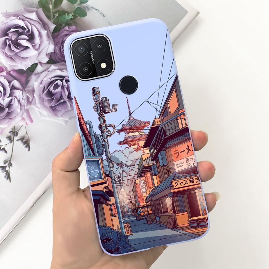 For Oppo A15 Case Oppo A15s CPH2179 Cute Fashion Candy Painted Cover Soft TPU Phone Case For Oppo A15 A 15 s OppoA15 Full Bumper