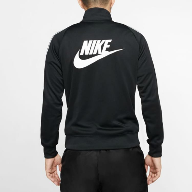 Nike Толстовки Мужские Черные Стойка Умеренный Обычный CJ4393-010