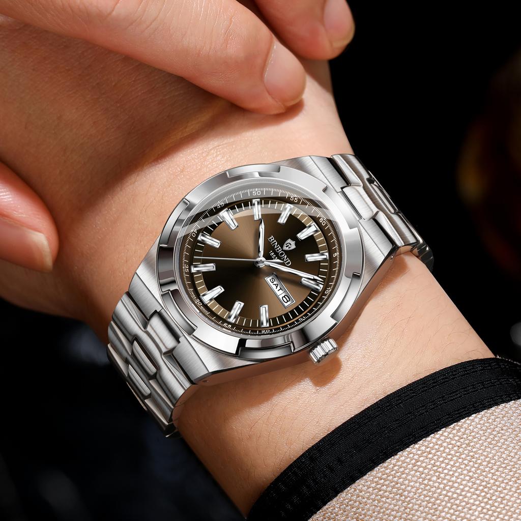 Fashion Mens Watches Luxury Casual Waterproof Watches Luminous Hands Business Date Quartz Stainless Steel Men Watches