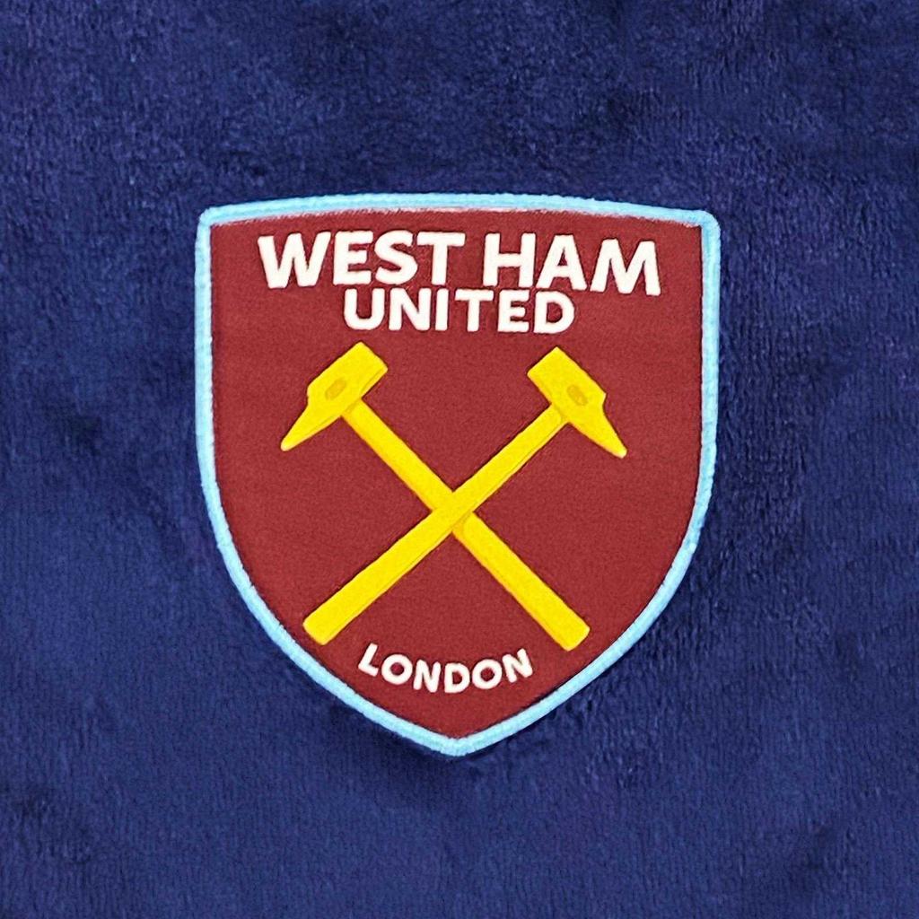 West Ham United FC Childrens/Kids Crest Fleece All-In-One Nightwear