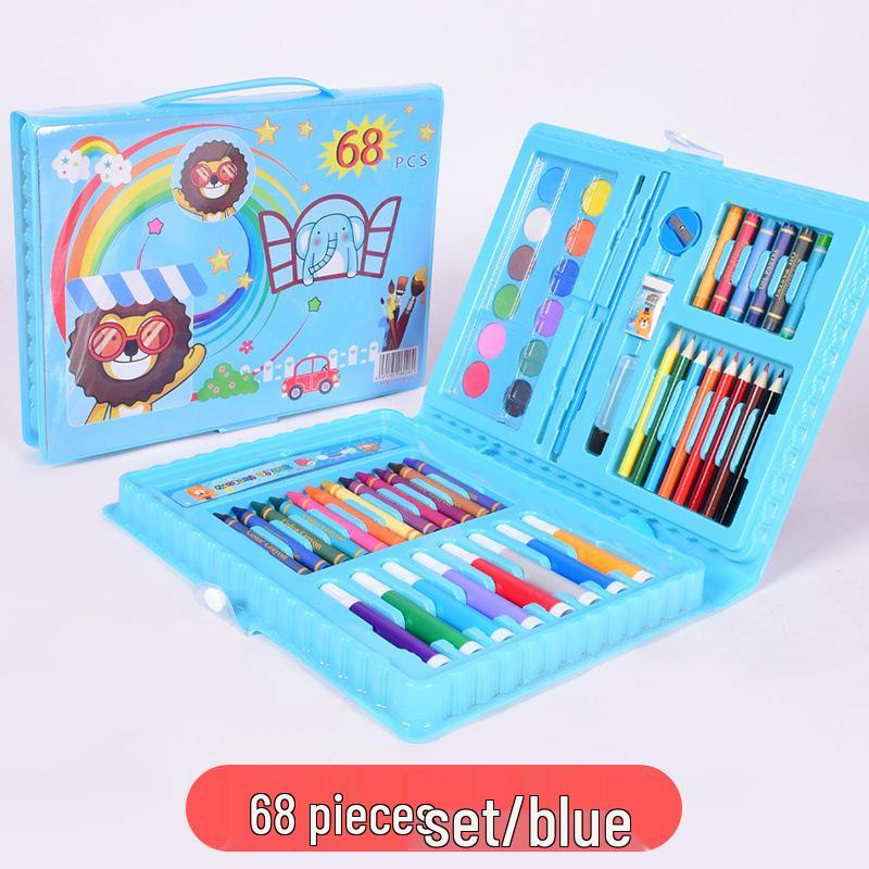 Детский набор для творчества: Акварельные ручки, масляная пастель, восковые мелки, кисти для детского сада и начальной школы